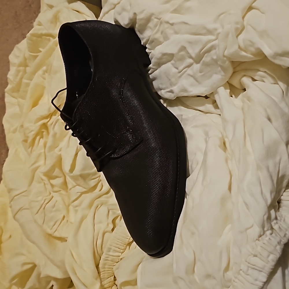 Giorgio Armani Pebbled Leather Formal Men's 10.5 Dress Tuxedo Shoes Black x2c536